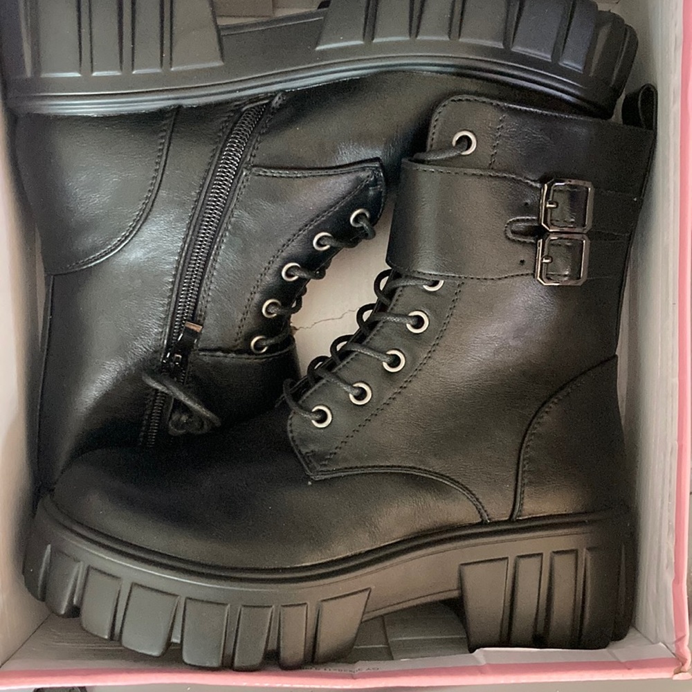 Dolls Kill black platform booties